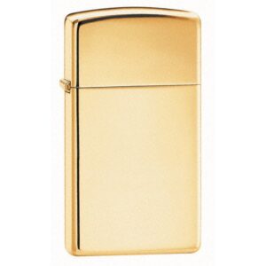 Zippo Lighter High Polish Chrome Slim guld farve Z-1654B