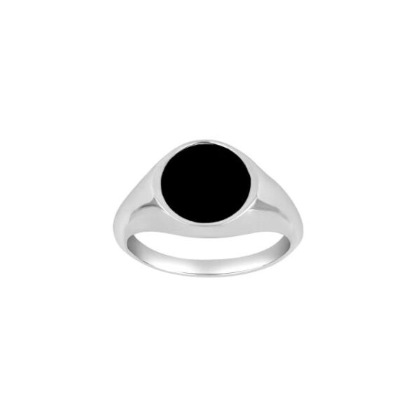 Son of Noa rhodineret sølvring med Black Onyx 167 008