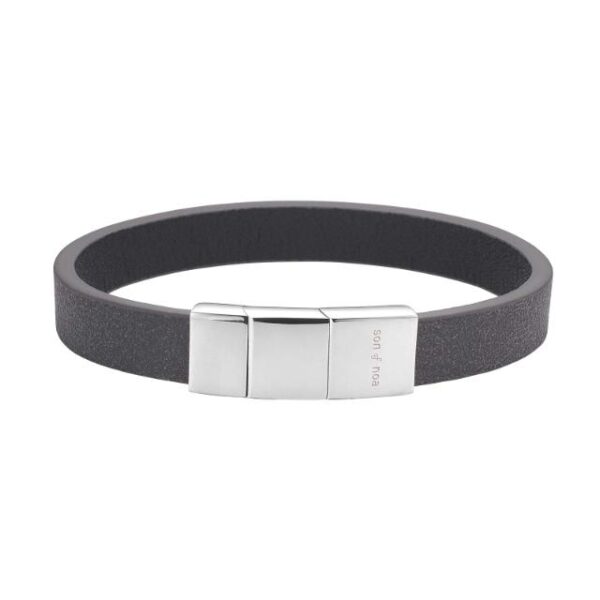 Son of Noa sort kalveskind armbånd 80890529119