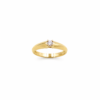 SKN 14kt rødguld solitairering med 0.10ct w/si