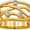 SKN 14kt guldring med 5 diamanter