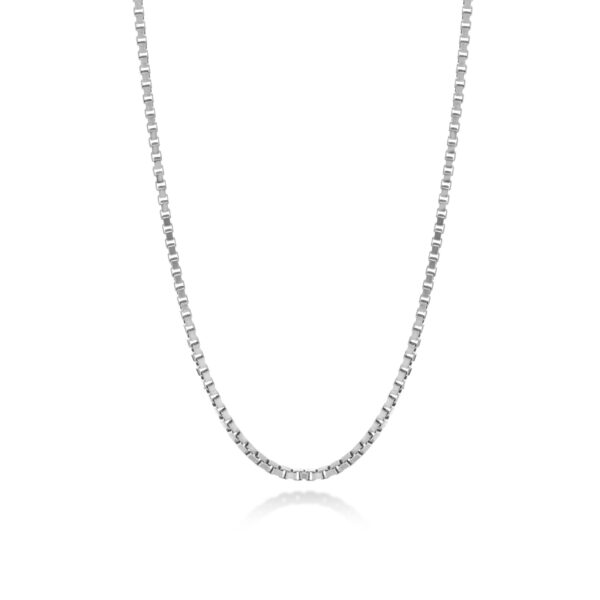 14kt hvideguld veneziakæde i 0,7/18,5cm