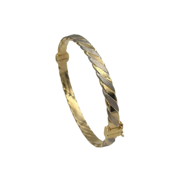 SKN 14kt rød- og hvidguld armring