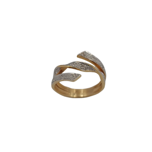 SKN 18kt guldring med 12 diamanter