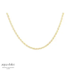 Aqua Dulce FANCY BIG sølv forgyldt halskæde 6076