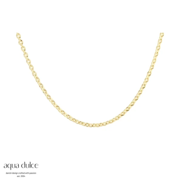 Aqua Dulce FANCY BIG sølv forgyldt halskæde 6076