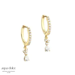 Aqua Dulce AURA sølv forgyldte creoler 6090