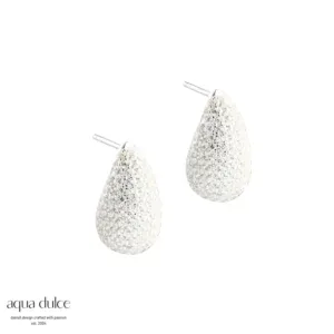 Aqua Dulce PAVÉ BIG sølv ørestik 6101