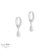 Aqua Dulce PAVÉ sølv creoler 6105