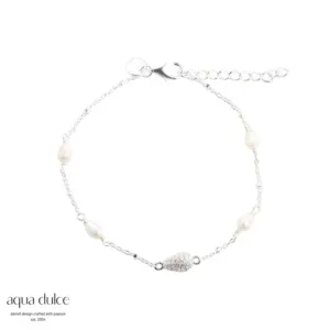 Aqua Dulce PAVÉ sølv armbånd 6107