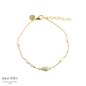 Aqua Dulce PAVÉ sølv forgyldt armbånd 6108