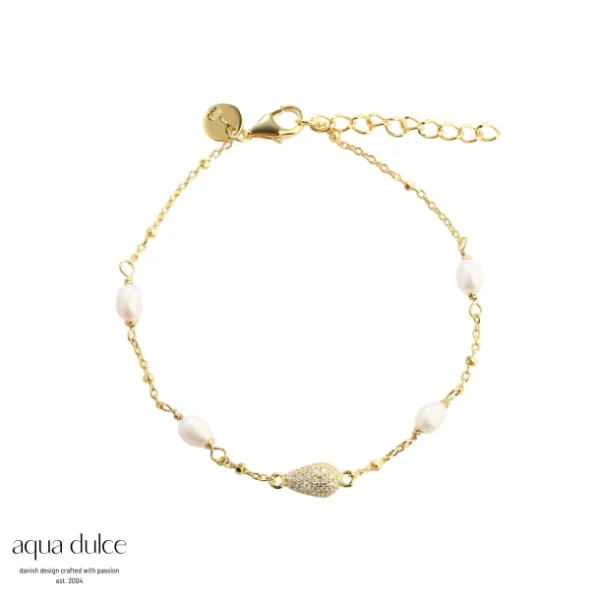 Aqua Dulce PAVÉ sølv forgyldt armbånd 6108
