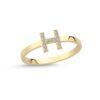 Nuran bogstav ring – H Pavé