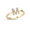 Nuran bogstav ring – M Pavé