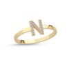 Nuran bogstav ring - N Pavé