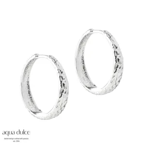Aqua Dulce CAPPA 25mm sølv creoler 6241