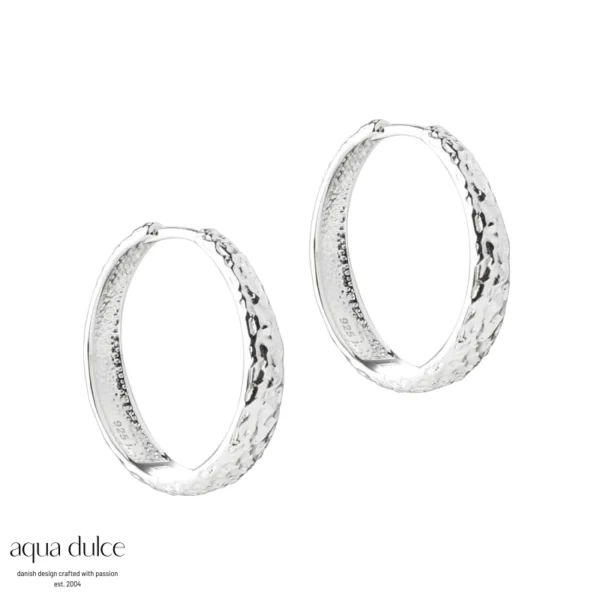 Aqua Dulce CAPPA 25mm sølv creoler 6241