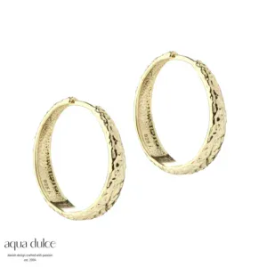 Aqua Dulce CAPPA 25mm sølvforgyldt creoler 6242