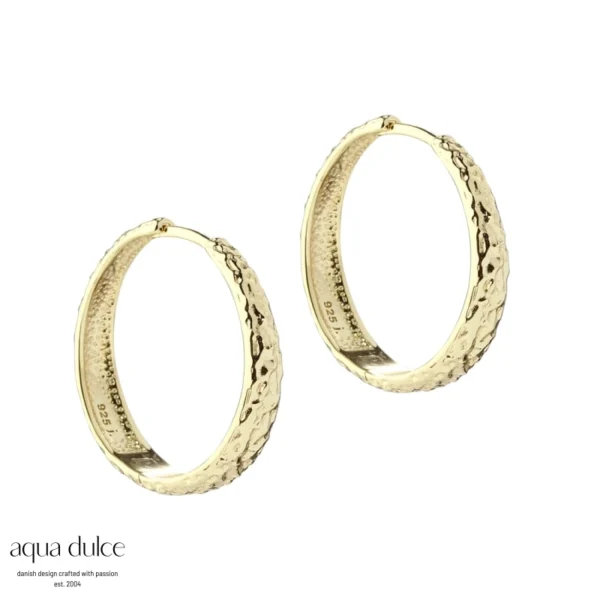 Aqua Dulce CAPPA 25mm sølvforgyldt creoler 6242