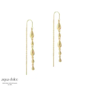 Aqua Dulce CAPPA sølvforgyldte øretråde 6226