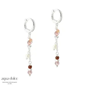 Aqua Dulce PEACHY sølv creoler 6247