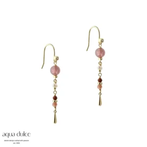 Aqua Dulce PEACHY sølvforgyldt ørebøjle 6246