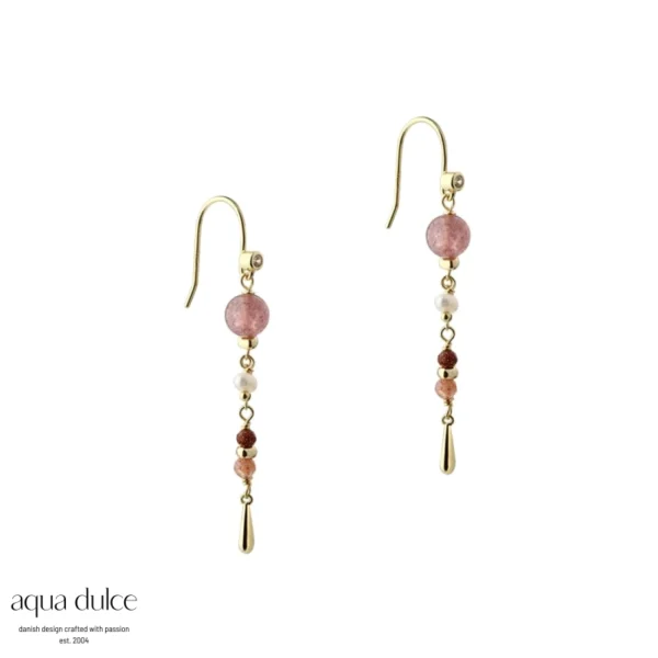 Aqua Dulce PEACHY sølvforgyldt ørebøjle 6246