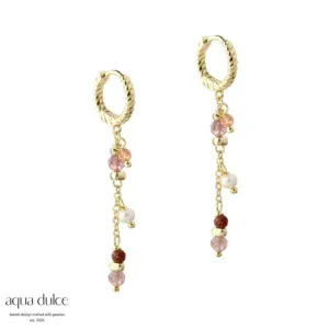 Aqua Dulce PEACHY sølvforgyldte creoler 6248