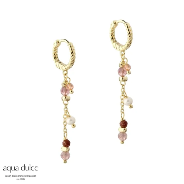 Aqua Dulce PEACHY sølvforgyldte creoler 6248
