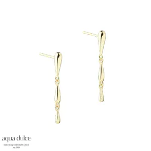 Aqua Dulce SHINY DROPS LONG sølvforgyldt ørestikker 6176