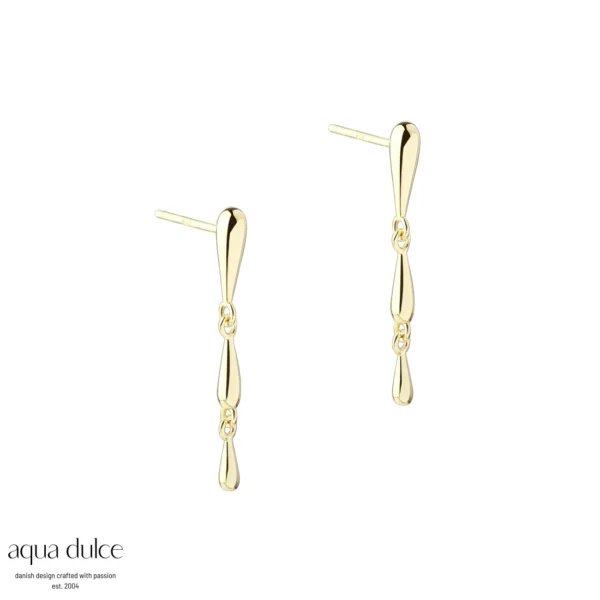 Aqua Dulce SHINY DROPS LONG sølvforgyldt ørestikker 6176