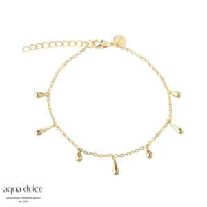 Aqua Dulce SHINY DROP sølvforgyldt armbånd 6180