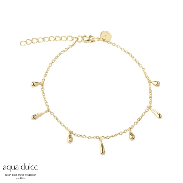 Aqua Dulce SHINY DROP sølvforgyldt armbånd 6180