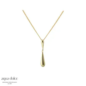 Aqua Dulce SHINY DROP sølvforgyldt halskæde 6182