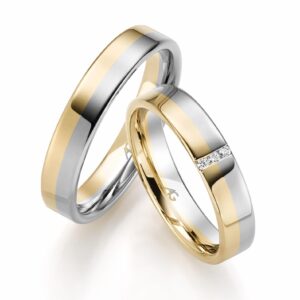 Gerstner vielsesringe med hvid- og rødguld med eller uden sten