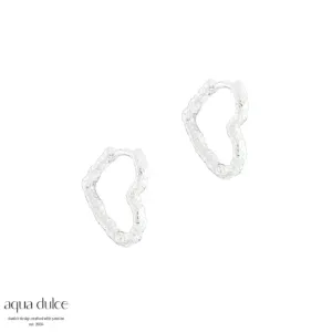 Aqua Dulce LOVE ME HEART sølv creoler 5933