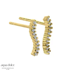 Aqua Dulce ISABELLA sølvforgyldt ørestikker 4483