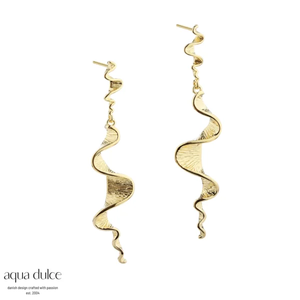 Aqua Dulce NEW RHUMBA LONG sølvforgyldt ørestik 5406