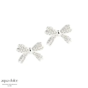 Aqua Dulce BIG DARLING BOW sølv ørestikker 5804
