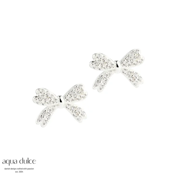 Aqua Dulce BIG DARLING BOW sølv ørestikker 5804