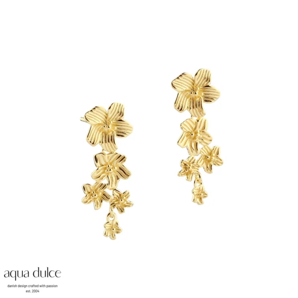 Aqua Dulce JASMIN BIG sølvforgyldt ørestik 5884