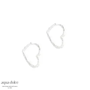 Aqua Dulce LOVE ME BIG sølv creoler 5949