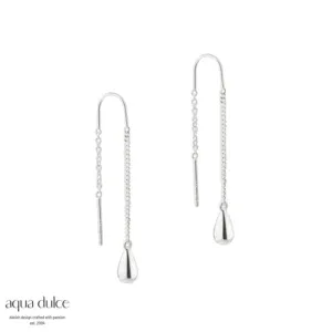 Aqua Dulce SHINY DROP sølv øretråde 6171