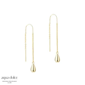 Aqua Dulce SHINY DROP sølvforgyldte øretråde 6172