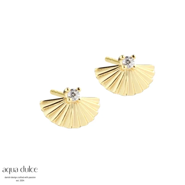 Aqua Dulce KAYA FAN sølvforgyldt ørestik 5684