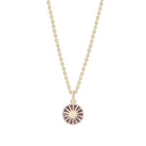 Lund Copenhagen lilla marguerit sølv forgyldt collier 9025111-LI