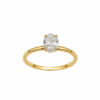 SKN 14 karat guld ring med oval diamant