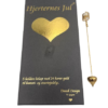 Hjerternes Jul Lysholdere – 5 stk. i 24 karat forgyldt