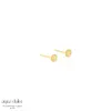 Aqua Dulce Ørestikker Line Coin 4 mm – Forgyldt sølv 4117