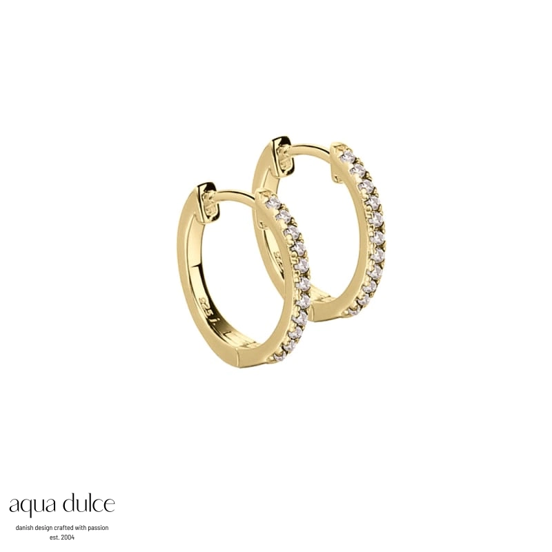 Aqua Dulce Creoler Raya 15 mm forgyldt sølv 4546